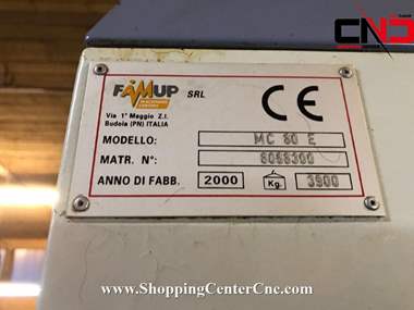 فرز سی ان سی سه محور Famup mc60 e ساخت ایتالیا